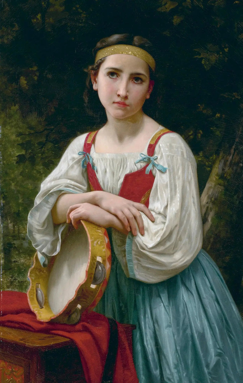 Zigeunerin mit Basque-Trommel - Bouguereau