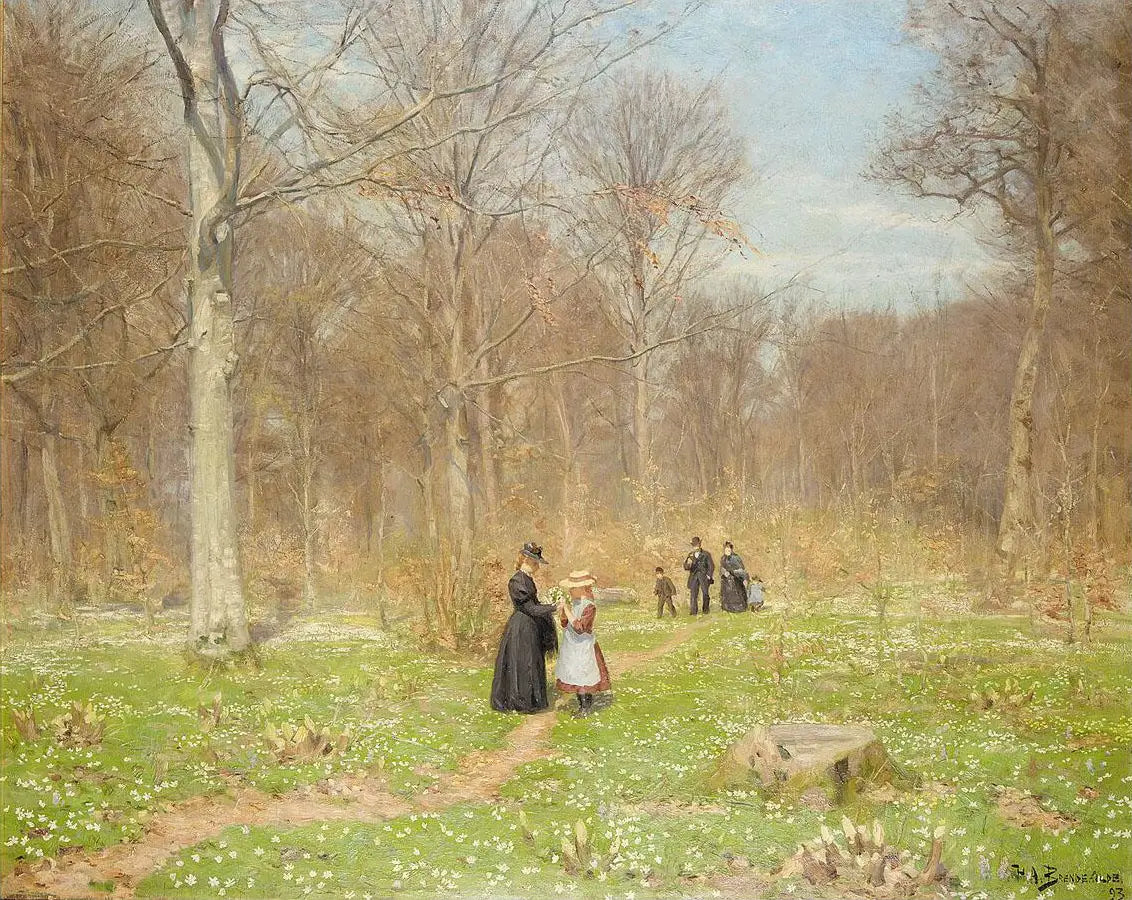 Bois au printemps. - H. A. Brendekilde - Alpha Reproduction