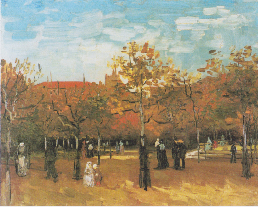 Menschen, die in einem Park spazieren gehen - Vincent van Gogh
