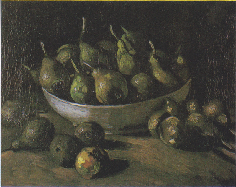 Stillleben mit einer Steinschale und Birnen - Vincent van Gogh