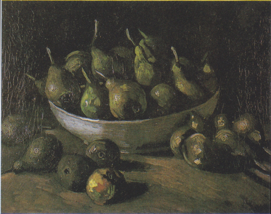 Stillleben mit einer Steinschale und Birnen - Vincent van Gogh