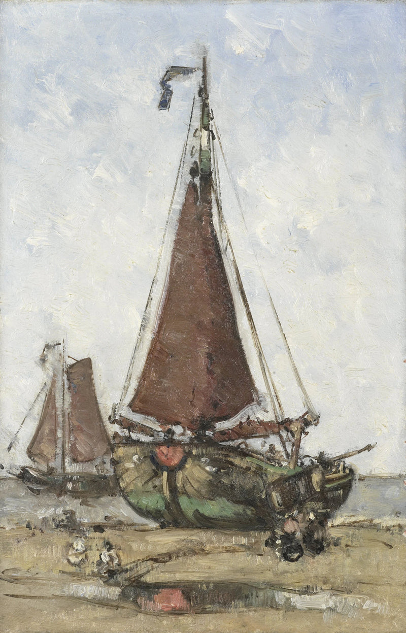 Bomschuit sur la plage - Johannes Barnardus Antonius Maria Westerwoudt