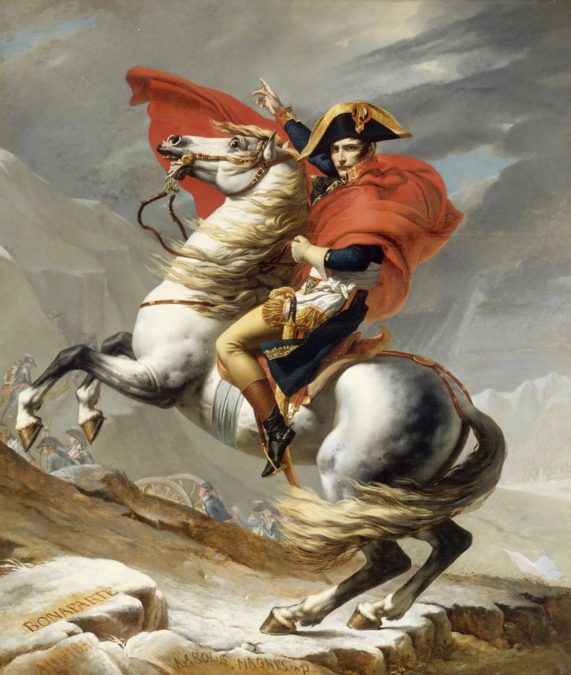 Bonaparte, der den Großen Sankt Bernhard überquert - Jacques-Louis David