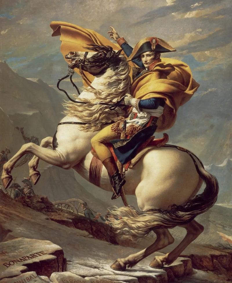 Bonaparte, der den Großen Sankt Bernhard überquert - Jacques-Louis David