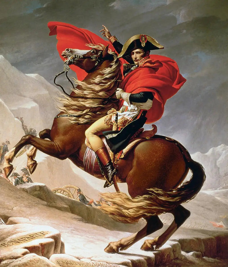 Bonaparte, der den Großen Sankt Bernhard überquert - Jacques-Louis David