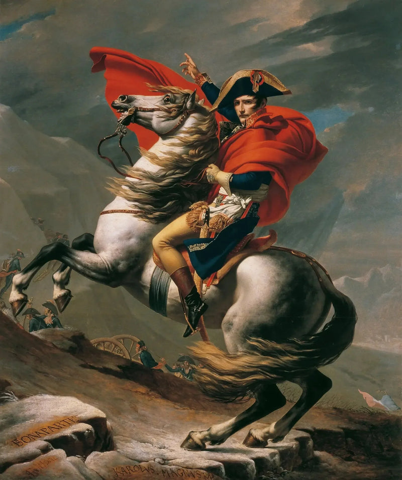 Bonaparte, der den Großen Sankt Bernhard überquert - Jacques-Louis David