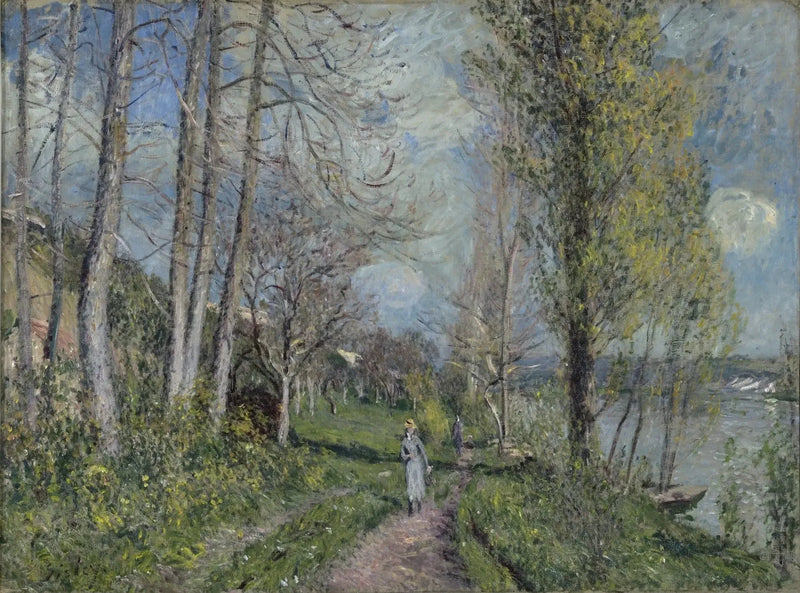 Ufer der Seine bei By - Alfred Sisley