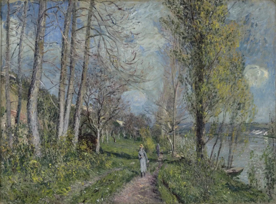 Ufer der Seine bei By - Alfred Sisley