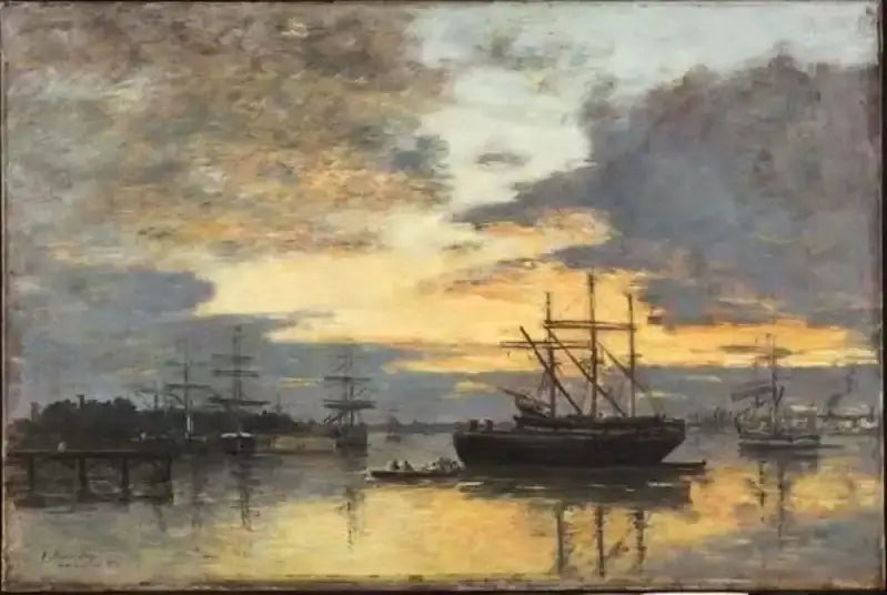 Bordeaux, im Hafen - Eugène Boudin