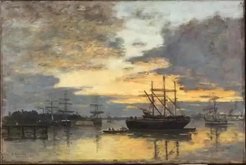 Bordeaux, im Hafen - Eugène Boudin