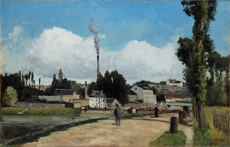 Ufer der Oise in Pontoise - Camille Pissarro