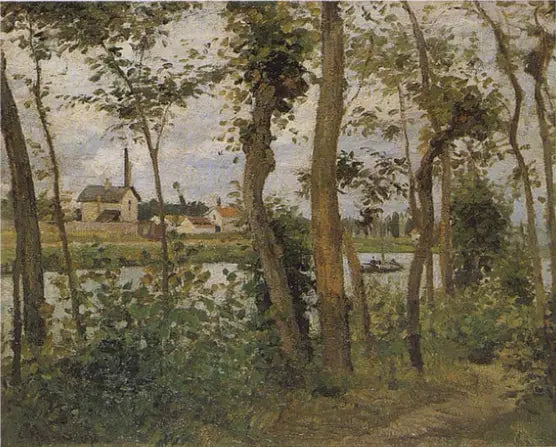 Ufer der Oise in Pontoise - Camille Pissarro