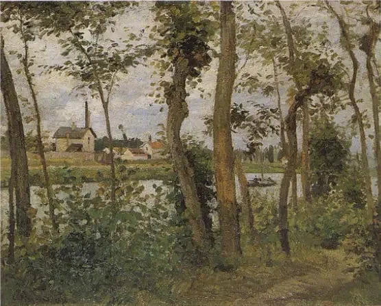 Ufer der Oise in Pontoise - Camille Pissarro