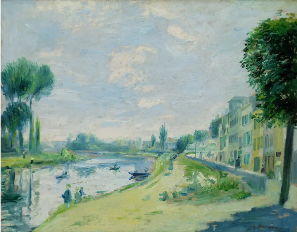 Bords de la Seine, Bougival - Pierre-Auguste Renoir image 1 reproduction d’œuvre d’art à l’huile