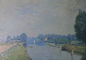 Flussufer (Die Themse bei Hampton Court, erste Oktobertage) - Alfred Sisley