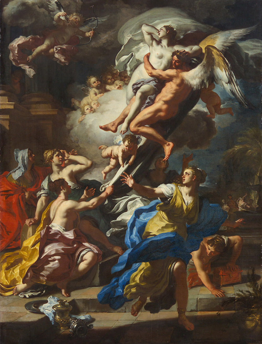 Borée vole Oréthyie - Francesco Solimena image 1 reproduction d’œuvre d’art à l’huile