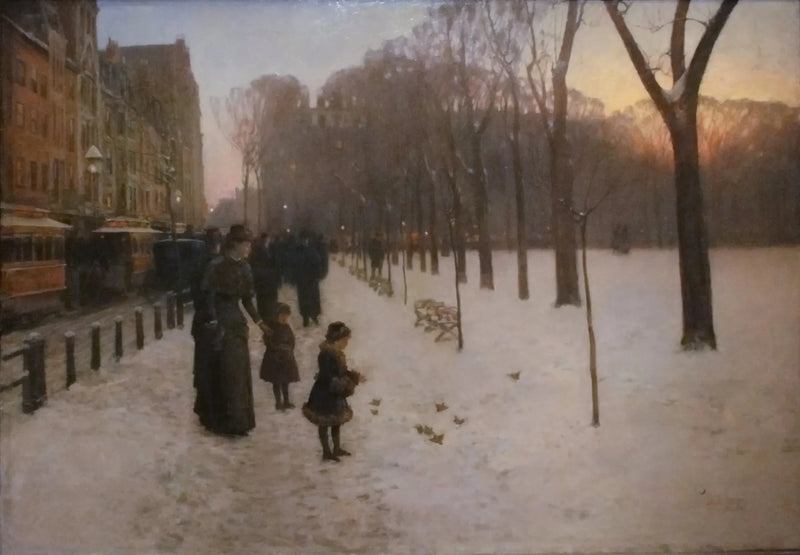 Boston Common bei Dämmerung - Childe Hassam