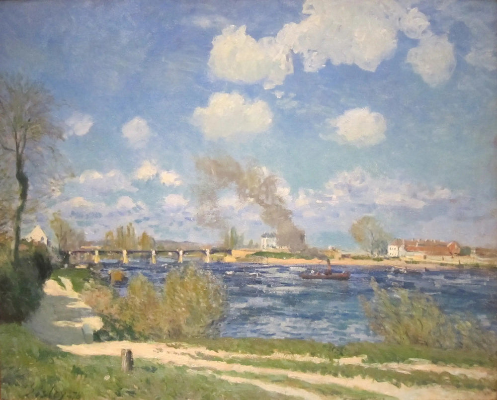 Bougival - Alfred Sisley image 1 reproduction de peinture à l’huile