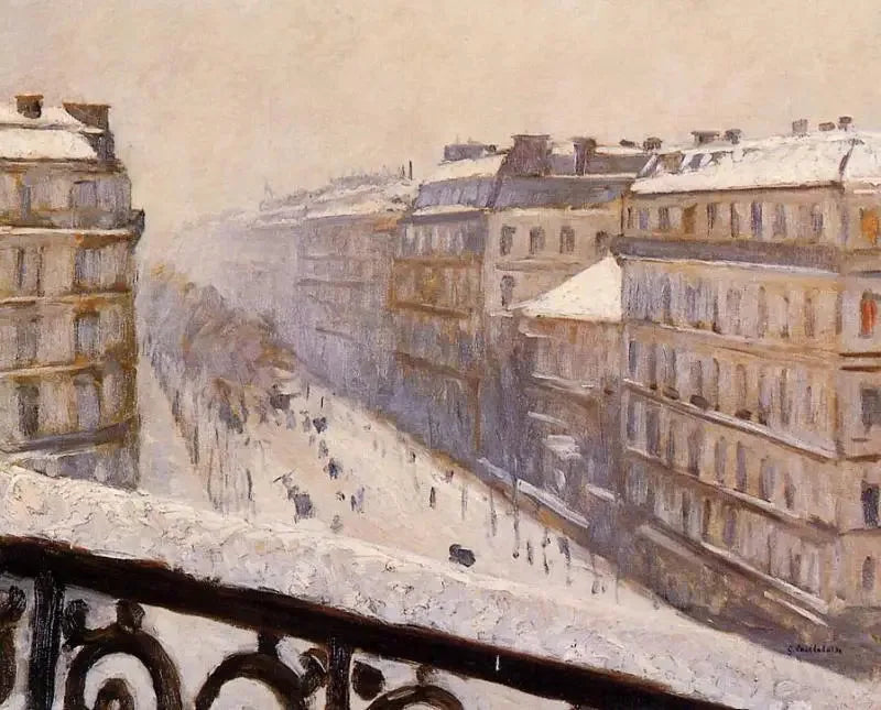 Boulevard Haussmann, Schneeeffekt - Gustave Caillebotte