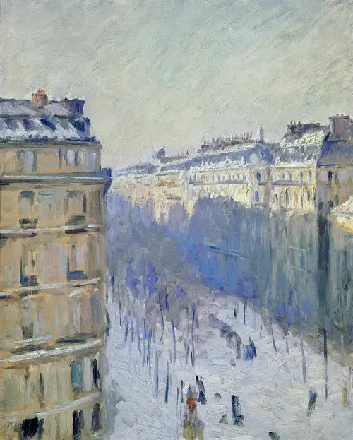 Boulevard Haussmann, Schneeeffekt - Gustave Caillebotte