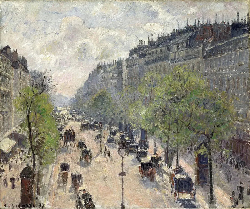 Boulevard Montmartre, Frühling - Camille Pissarro