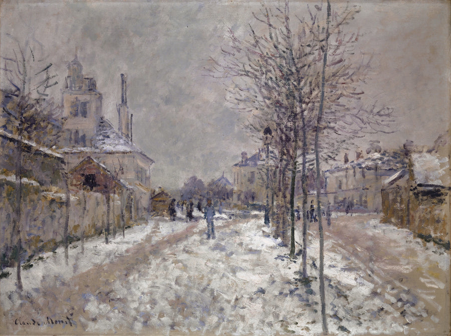 Die Pontoise-Straße in Argenteuil, Schnee - Claude Monet
