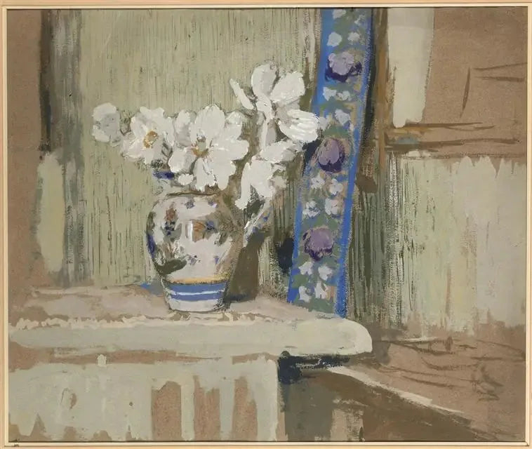Bouquet d'anémones blanches - Édouard Vuillard