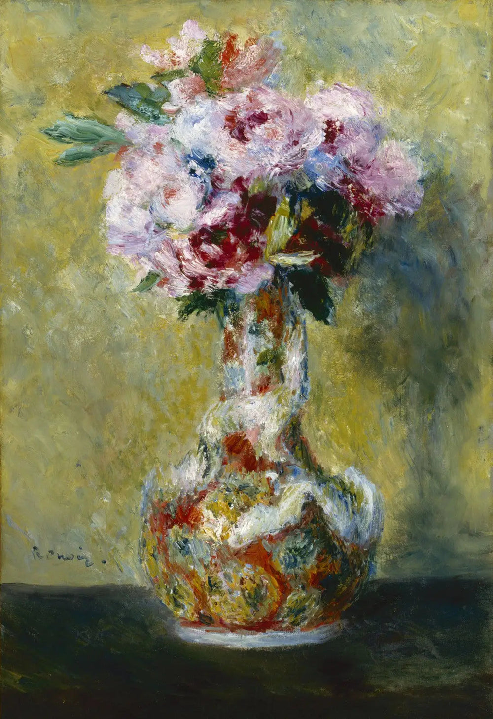 Bouquet dans un vase - Pierre-Auguste Renoir image 1 tableau peint à l’huile sur toile