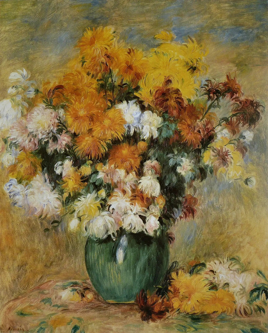 Strauß Chrysanthemen - Pierre-Auguste Renoir