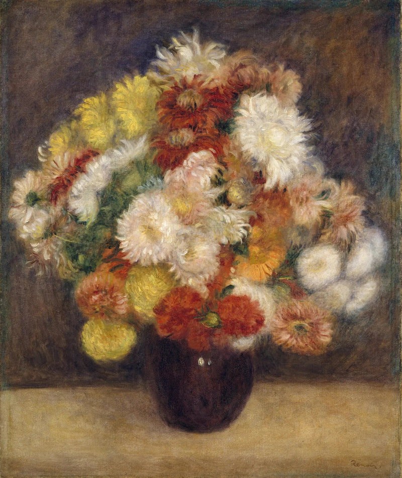 Strauß Chrysanthemen - Pierre-Auguste Renoir