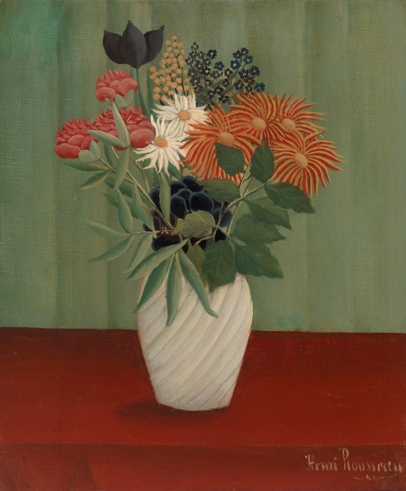 Blumenstrauß mit Margeriten und Tokyos - Henri Rousseau