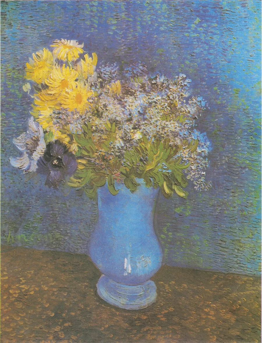 Blumenstrauß in einer blauen Vase - Vincent van Gogh