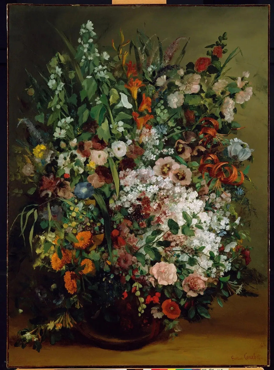 Blumenstrauß in einer Vase - Gustave Courbet