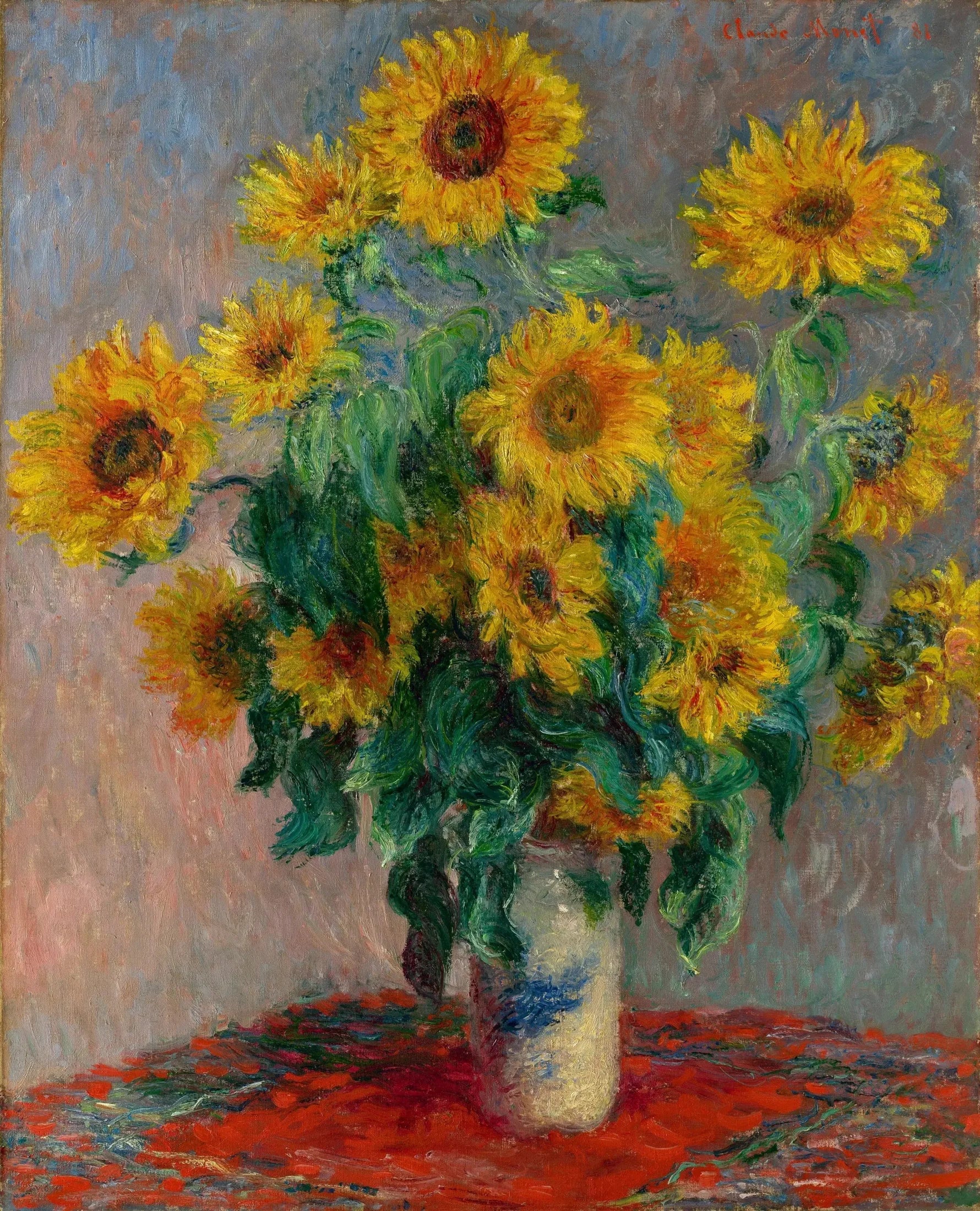 Bouquet de tournesols - Claude Monet image 1 reproduction d’œuvre d’art à l’huile
