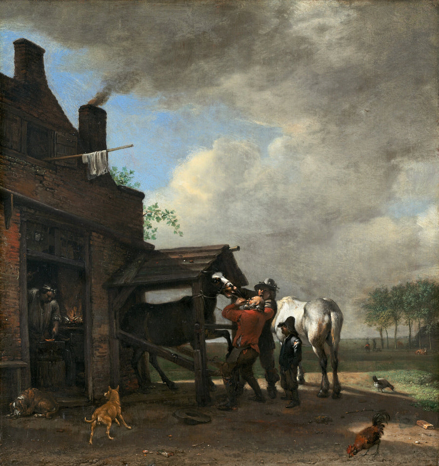 Une boutique de maréchal-ferrant - Paulus Potter