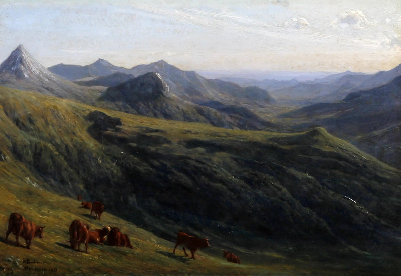 Rinder auf einem Hügel - Rosa Bonheur