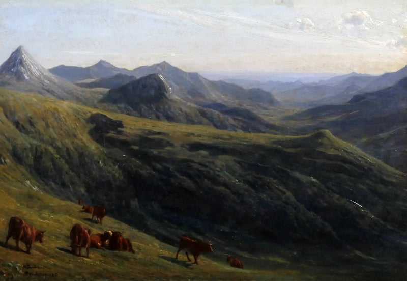Rinder auf einem Hügel - Rosa Bonheur