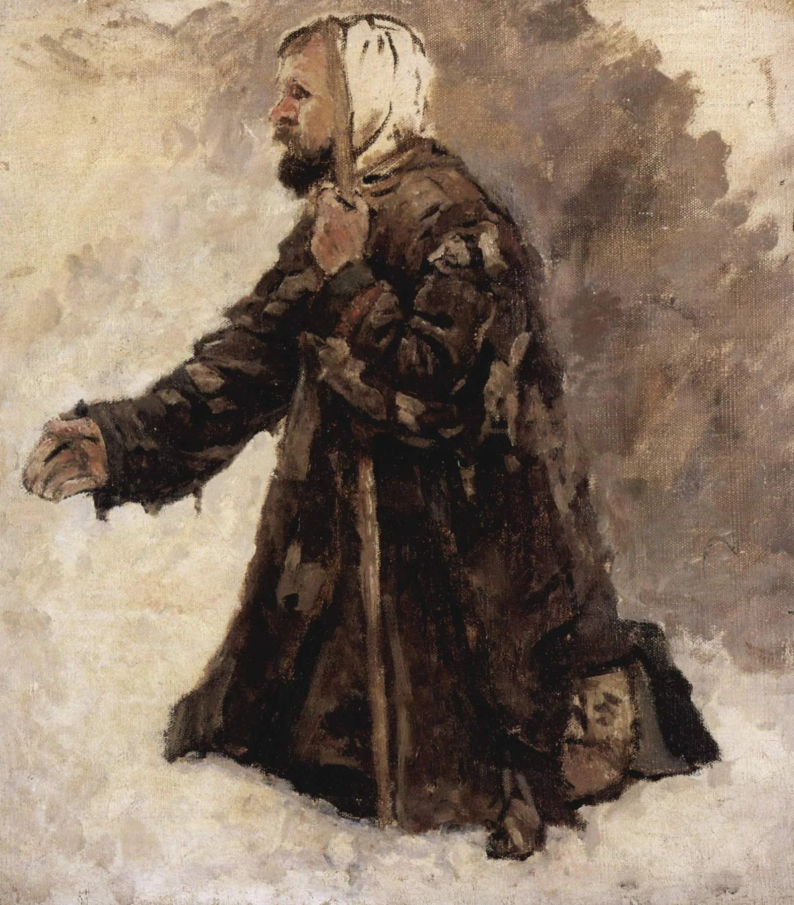 Boyaryna Morozova, sketch 02 - Vassili Sourikov image 1 copie de tableau peinte à la main