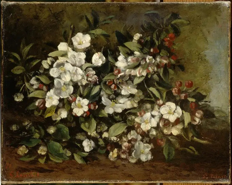 Apfelbaumzweig in Blüte - Gustave Courbet