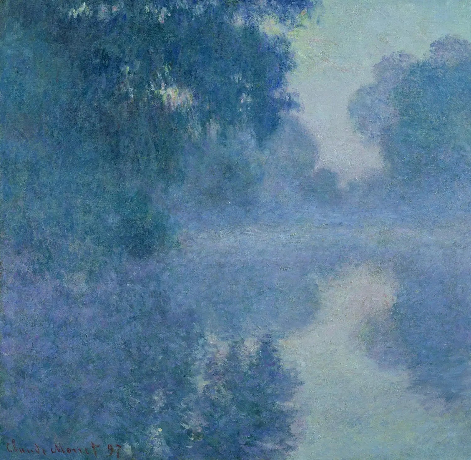 Bras de Seine près de Giverny, soleil levant - Claude Monet image 1 tableau peint à l’huile sur toile