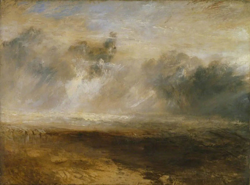 Brecher an einem flachen Strand - J. M. W. Turner