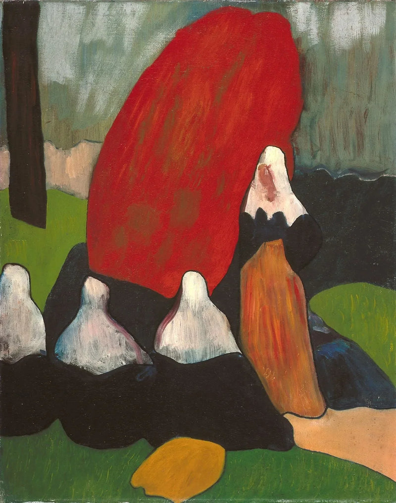 Bretonen mit Algen - Émile Bernard