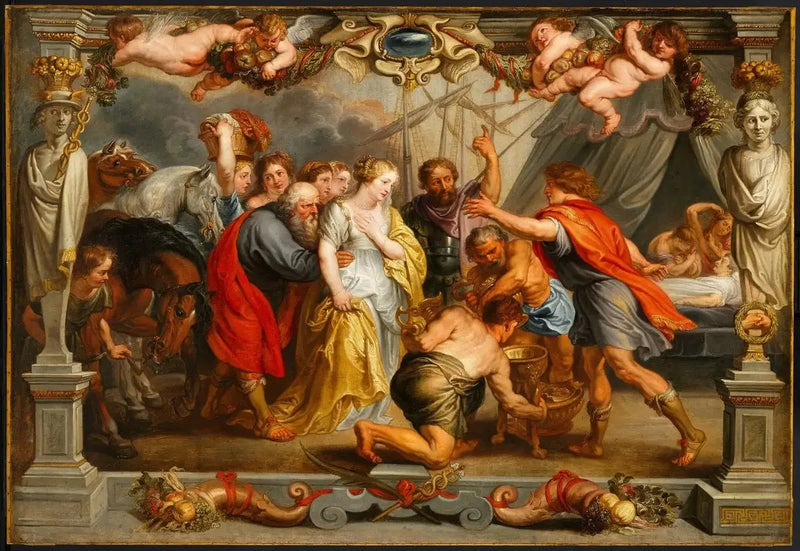 Briseis, die zu Achilles zurückkehrt - Peter Paul Rubens