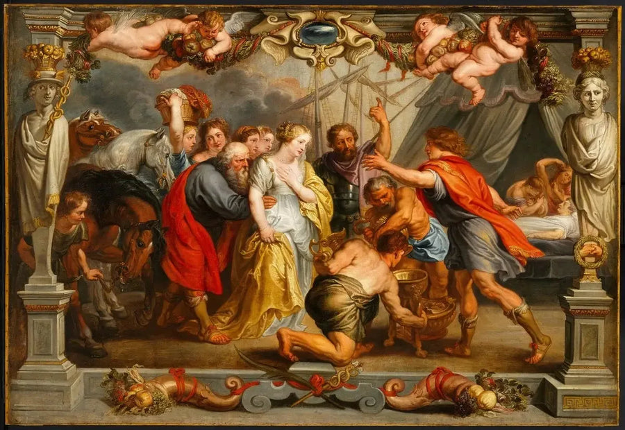 Briseis, die zu Achilles zurückkehrt - Peter Paul Rubens