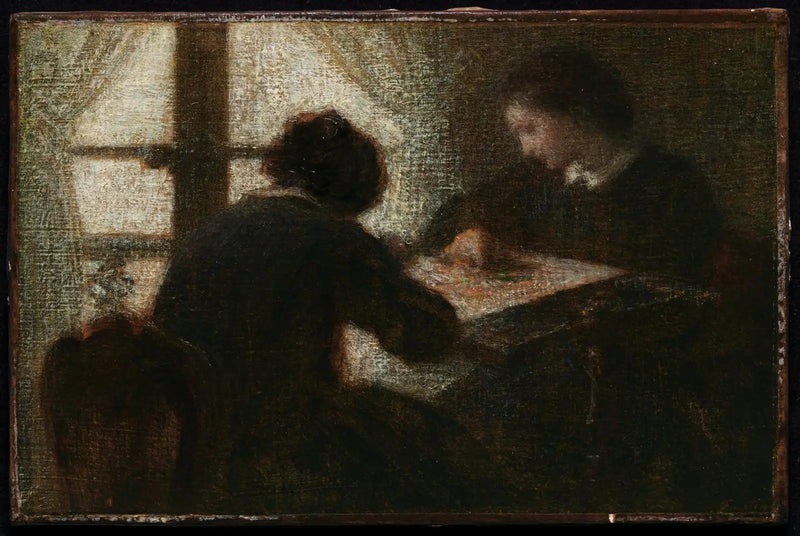 Stickereien vor einem Fenster - Henri Fantin-Latour