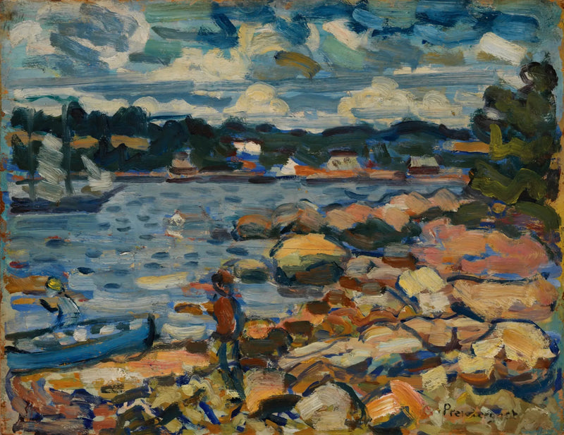Brooksville, Maine (Fluss und Felsen) - Maurice Prendergast