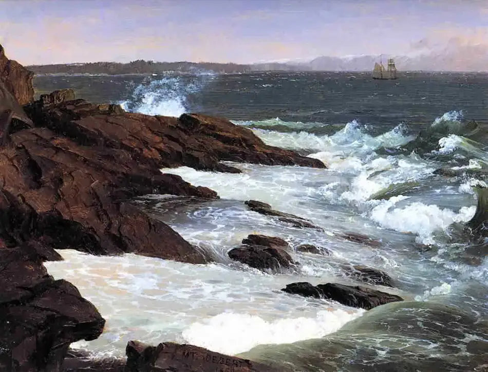 Brouillard au large de Mont Désert - Frederic Edwin Church image 1 tableau peint à l’huile sur toile