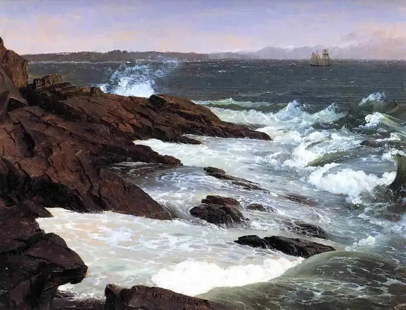 Nebel vor der Küste von Mont Désert - Frederic Edwin Church
