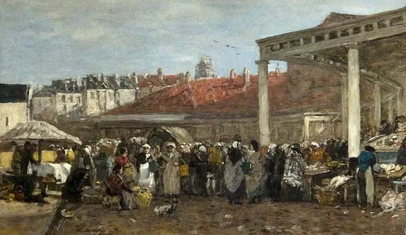 Brüssel, der Alte Fischmarkt - Eugène Boudin
