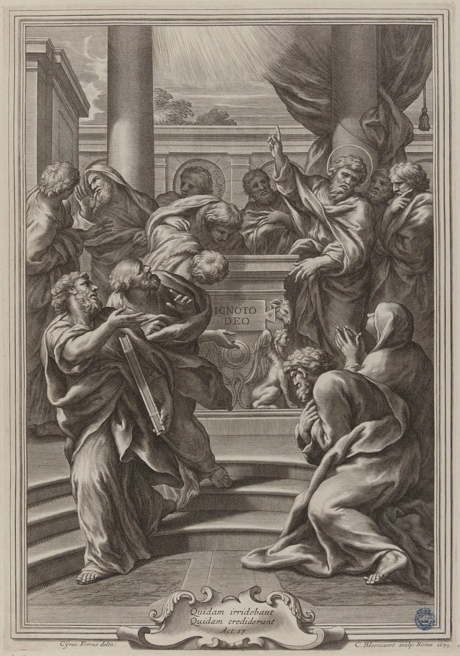 Der heilige Paulus predigt in Athen - Raffael Sanzio